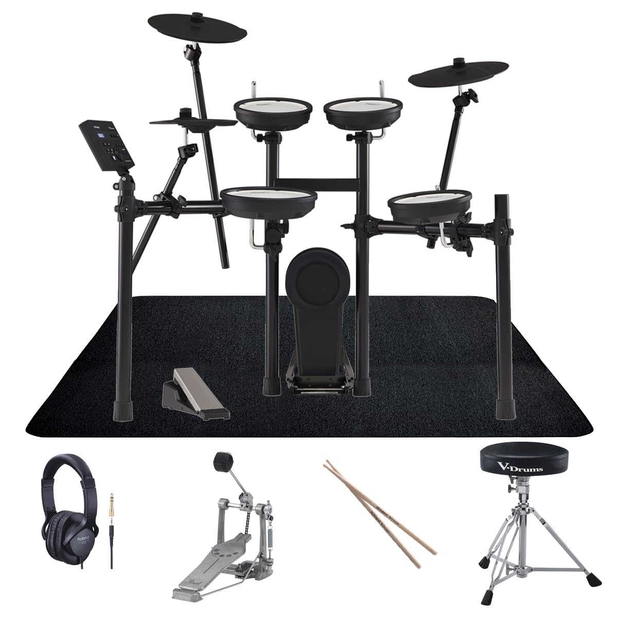 Amazon | Roland/TD-07KV すぐに使えるフルセット PEARLキックペダル
